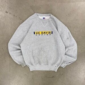 Vintage 90s UC Davis Aggies Russell Athletic Grey Crewneck Sweatshirt Size M